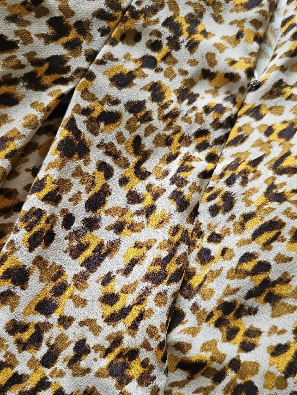 Ann Taylor Leopard-Print A-Line Midi Skirt in Brown and Cream - Picture 6 of 8